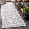 JONATHAN Y Boho Vintage Diamond Cream/Gray Runner Rug 2X18 ft, Moroccan Hype for Living Room, Bedroom, Kitchen, Office, Easy-Cleaning, High Traffic, Pet-Friendly, Non-Shedding (MOH101B-218) by JONATHANY