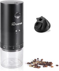 Lamido Portable Electric Coffee Grinder with Ceramic Conical Burr - 38 Adjustable Grind Settings -1500 mAh Battery Rechargeable - Auto-Stop - Washable for Espresso, Pour Over - Travel, Camping (Black)