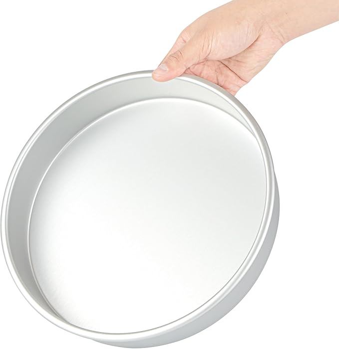 Restaurantware-Met Lux 10 x 2 Inch Straight-Sided Baking Tin, 1 Round Cake Pan - Oven-Ready, Freezable, Anodized Aluminum Round Baking Pan, Greaseproof, For Layer Birthday Cake