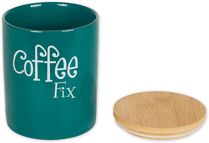 DII Kitchen Accessories Retro Collection Ceramics, Canister Set, Teal, 3 Piece