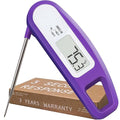 Lavatools Javelin® Ultra-Fast 3-Second Digital Instant Read Meat Thermometer for Grill and Cooking, 2.75" Probe, Compact Foldable Design, Large Display, IP65 Water Resistant, NSF Certified – Ube