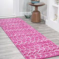 JONATHAN Y Boho Vintage Diamond Fuchsia/Ivory Runner Rug 2X8 ft, Moroccan Hype for Living Room, Bedroom, Kitchen, Office, Easy-Cleaning, High Traffic, Pet-Friendly, Non-Shedding (MOH101G-28) by JONATHANY
