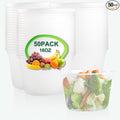 Deli Food Containers with Lids 16 oz-50 Pack Meal Prep Containers Food Storage Containers with Lids Stackable, Leakproof, BPA Free, Microwave Dishwasher Freezer Safe for Takeout Meal