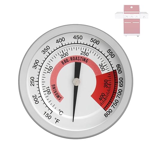 3 1/8" Grill Thermometer Gauge for Kitchen Aid 720-0954 720-0819 720-0953 720-0826 KitchenAid Grill Replacement Parts Grill Thermometer, Kirkland 720-1068 Oklahoma Joe 15202029 16202046