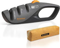 5-Angle Adjustable Knife Sharpener (15°-24°) – Effortless Precision for Kitchen, Bread, Serrated Knives & Scissors | Handheld Sharpener with Self-Adapting Fine Slot for Safe, Reliable Sharpening