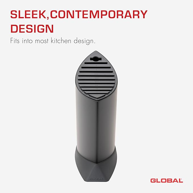 Global GKB-52/CB, 10 Slot Knife Block, Black
