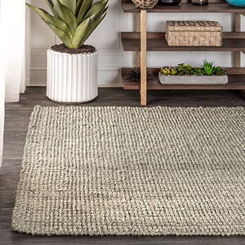 JONATHAN Y Pata Hand Woven Chunky Jute Gray Indoor Area Rug, 10x14, Bohemian, Rustic, Cottage, Easy-Cleaning for Living Room, Bedroom, Kitchen, Non-Shedding (NRF102C-14) - Image 3