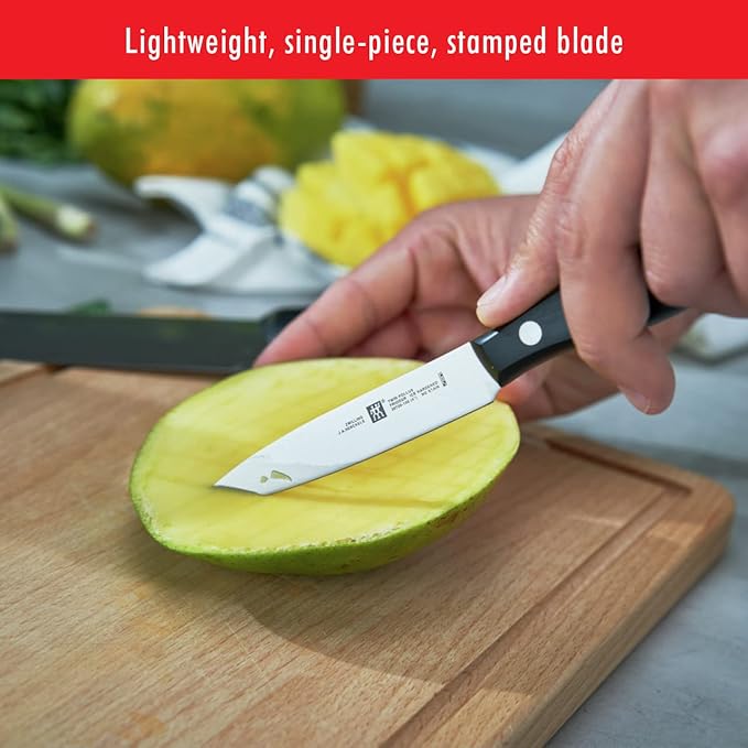ZWILLING Twin Signature 4-inch Razor-Sharp German Paring Knife, Made in Company-Owned German Factory with Special Formula Steel perfected for almost 300 Years, Dishwasher Safe