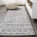 JONATHAN Y Boho Vintage Diamond Gray/Ivory Runner Rug 2X8 ft, Moroccan Hype for Living Room, Bedroom, Kitchen, Office, Easy-Cleaning, High Traffic, Pet-Friendly, Non-Shedding (MOH101C-28) by JONATHANY