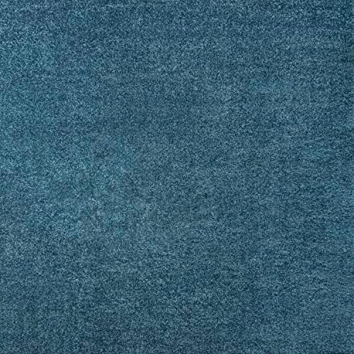 JONATHAN Y Haze Solid Low-Pile Turquoise 5x5 Square Indoor Area Rug, Coastal,Bohemian,Minimalist,Classic, Easy-Cleaning for Living Room,Bedroom,Kitchen,Pet Friendly,Non-Shedding (SEU100H-5SQ) - Image 2