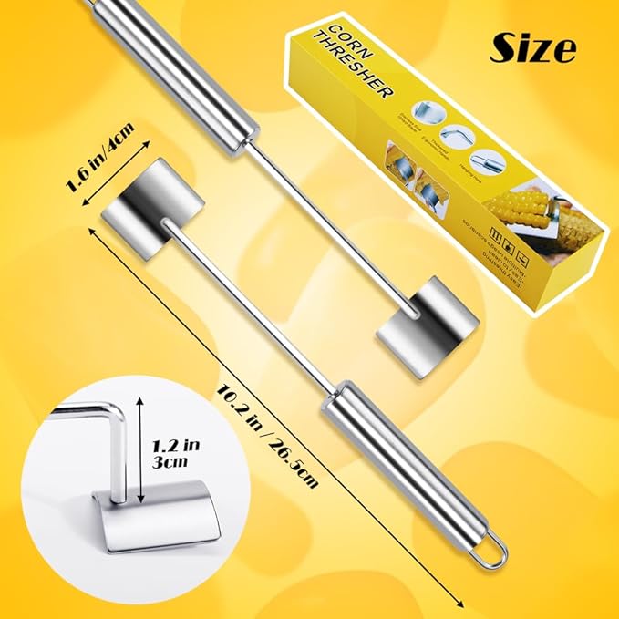 2pcs Corn Peeler,Corn Peeler For Cooked Corn On The Cob,Stainless Steel Corn Cob Stripper for Home Kitchens, Restaurant Chefs, Outdoor Dining Enthusiasts