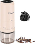 Portable Cordless Burr Coffee Grinder, Electric Conical Bur Espresso Grinder with 38 External Adjustable Grind Settings, Battery Display Panel, Rechargeable Small Coffee Bean Mill For Travel