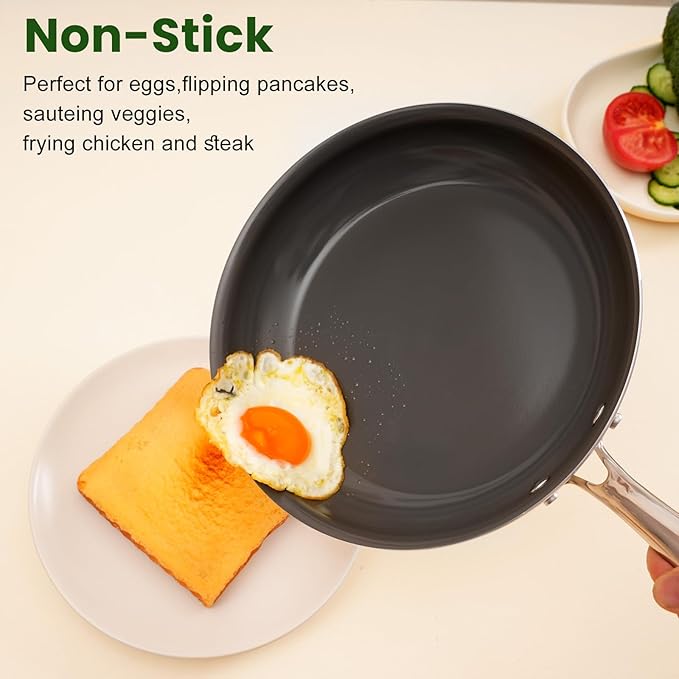 Skillet Ceramic Nonstick Frying Pans,11 Inches Non Stick Large Cooking Pan for Kitchen,PFOA PTFE PFAs Free