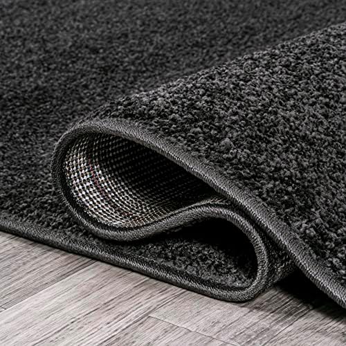 JONATHAN Y Haze Solid Low-Pile Black 5' Round Indoor Area Rug, Coastal,Bohemian,Minimalist,Classic, Easy-Cleaning for Living Room,Bedroom,Kitchen,Pet Friendly,Non-Shedding (SEU100I-5R) - Image 4