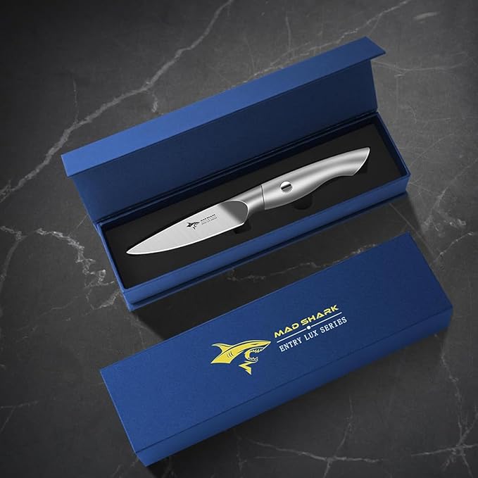 MAD SHARK Paring Knife 3.5 inch Paring Knives, Small Kitchen Knife, Ultra Sharp German Stainless Steel Vegetable Knives, Ergonomic Handle Design