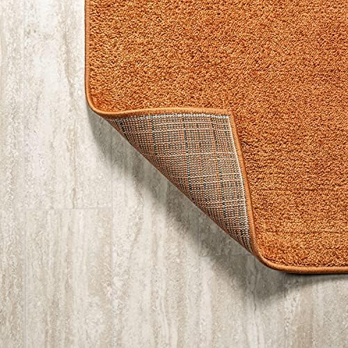 JONATHAN Y Haze Solid Low-Pile Orange Runner Rug 2x16, Coastal,Bohemian,Minimalist,Classic, Easy-Cleaning for Living Room,Bedroom,Kitchen,Pet Friendly,Non-Shedding (SEU100M-216) - Image 4