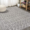 JONATHAN Y Boho Vintage Diamond Gray/Ivory Runner Rug 2X10 ft, Moroccan Hype for Living Room, Bedroom, Kitchen, Office, Easy-Cleaning, High Traffic, Pet-Friendly, Non-Shedding (MOH101C-210) by JONATHANY