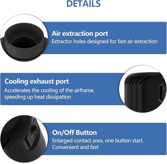 Electric Air Pump for Vacuum Storage Bags Space Saver Vacuum Storage Bag Pump for Compression Clothing, Portable Vacuum Pump