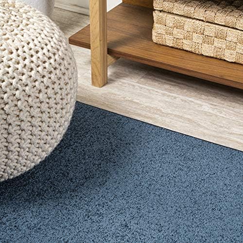 JONATHAN Y Haze Solid Low-Pile Navy 4x6 Oval Indoor Area Rug, Coastal,Bohemian,Minimalist,Classic, Easy-Cleaning for Living Room,Bedroom,Kitchen,Pet Friendly,Non-Shedding (SEU100C-4OV) - Image 4