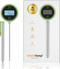 ChefsTemp Pocket Pro 1-Second Instant Read Digital Meat Thermometer Rechargeable for Grilling, Food, BBQ, Kitchen Cooking, Oil Deep Frying & Candy (Lime Zest)