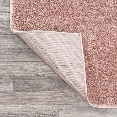 JONATHAN Y Haze Solid Low-Pile Pink 7x7 Square Indoor Area Rug, Coastal,Bohemian,Minimalist,Classic, Easy-Cleaning for Living Room,Bedroom,Kitchen,Pet Friendly,Non-Shedding (SEU100P-7SQ) - Image 6