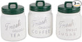 DII Kitchen Accessories Collection Ceramics, Jar Canister Set, Dark Green, 3