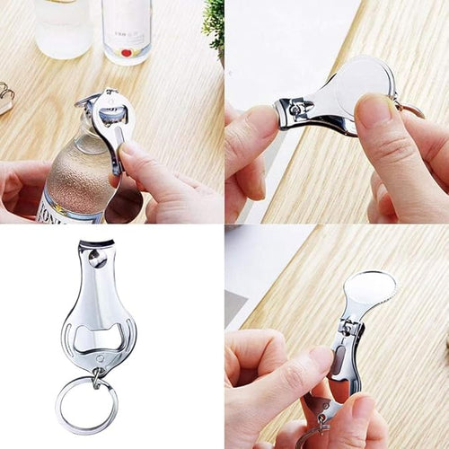 30pcs-Personalized 4 in 1 Multi Function Bottle Opener, Nail Clipper, Wedding Favors Brewery, Private Customized, Sliver, Multitool Gifts for Men