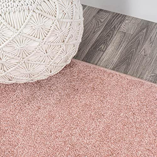 JONATHAN Y Haze Solid Low-Pile Pink 9x9 Square Indoor Area Rug, Coastal,Bohemian,Minimalist,Classic, Easy-Cleaning for Living Room,Bedroom,Kitchen,Pet Friendly,Non-Shedding (SEU100P-9SQ) - Image 3