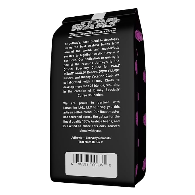 Joffrey's Coffee - STAR WARS™ Dare to Resist Blend, STAR WARS Licensed Coffee Collection, Artisan Dark Roast, Bold & Smooth Taste, Brew or French Press (Whole Bean, 11oz)