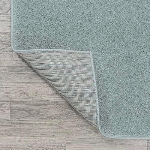 JONATHAN Y Haze Solid Low-Pile Aqua Blue 5' Round Indoor Area Rug, Coastal,Bohemian,Minimalist,Classic, Easy-Cleaning for Living Room,Bedroom,Kitchen,Pet Friendly,Non-Shedding (SEU100S-5R) - Image 6