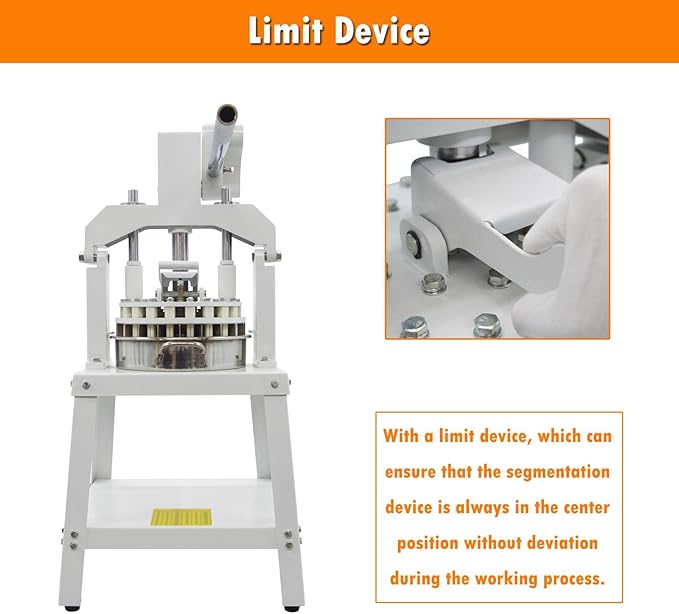 INTSUPERMAI Dough Divider Cutter Machine 40pcs Dough Divider and Rounder Machine Manual Dough Lump Spacer Machine 0.95oz-5.08oz(27g-144g) Weight of Cut Dough for Bakery