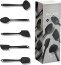 GIR: Get It Right 5-Piece Silicone Ultimate Kitchen Utensils Set - Ladle, Spatula, Flip, Spoon & Spoonula - Non-Toxic Cooking Utensils for Nonstick Cookware, Cooking and Baking - Black