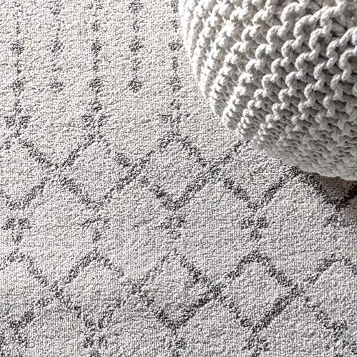 JONATHAN Y Boho Vintage Diamond Cream/Gray Runner Rug 2X18 ft, Moroccan Hype for Living Room, Bedroom, Kitchen, Office, Easy-Cleaning, High Traffic, Pet-Friendly, Non-Shedding (MOH101B-218) - Image 3