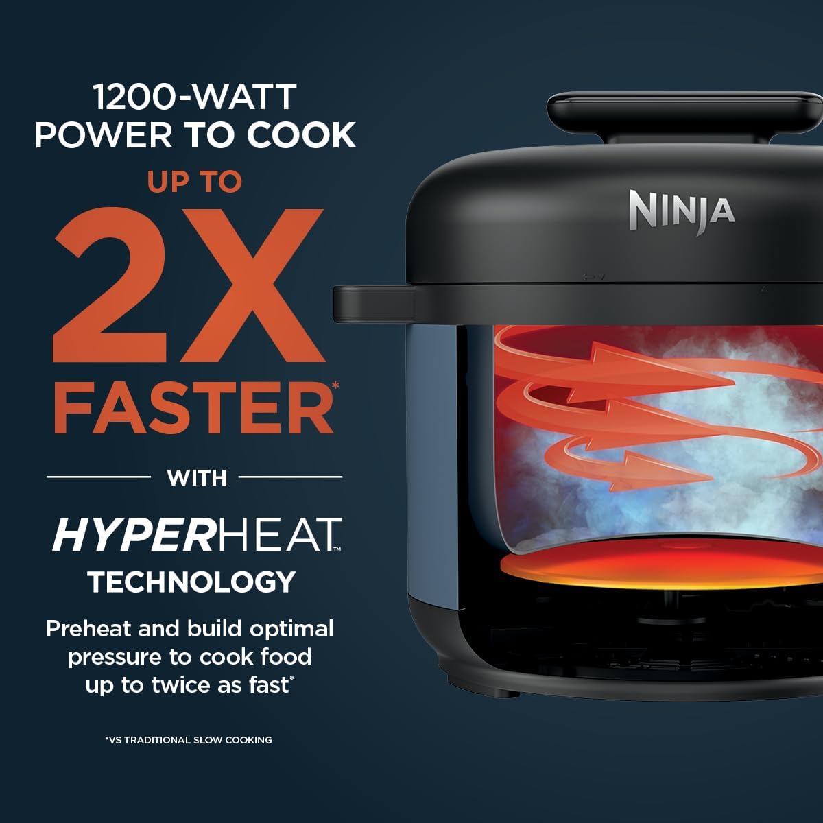 Ninja® HyperHeat™ 9-in-1 Pressure Cooker, 6.5-qt, Blue Macaron, PC201