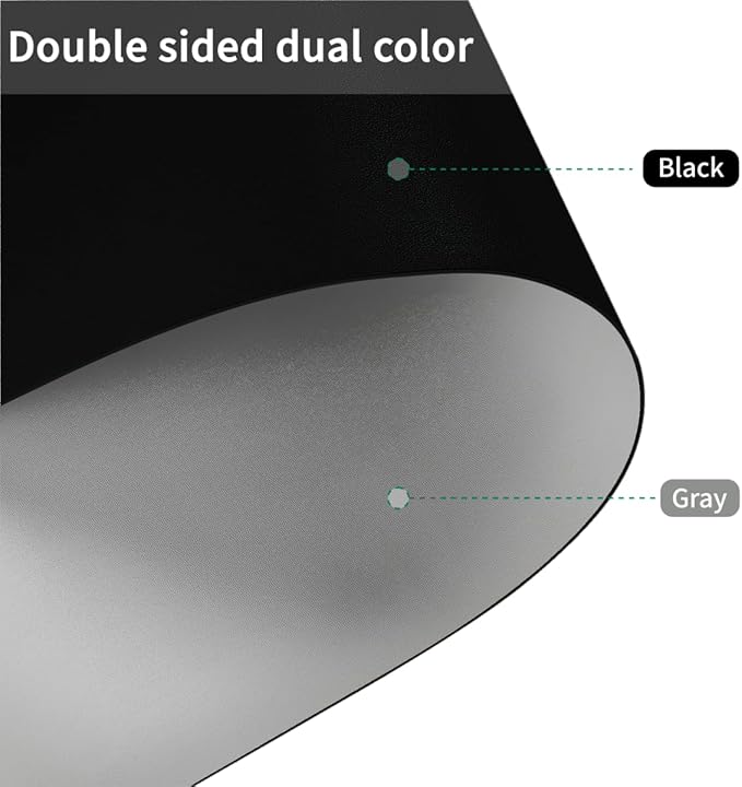 Leather Dresser Cover,1.8mm Thick,14x90 Inch,Dresser Protector Top,Dresser Top Protector,Dresser Cover Top,Dresser Top Cover,Dresser Cover Top for Bedroom.(Black+Gray,14x90)