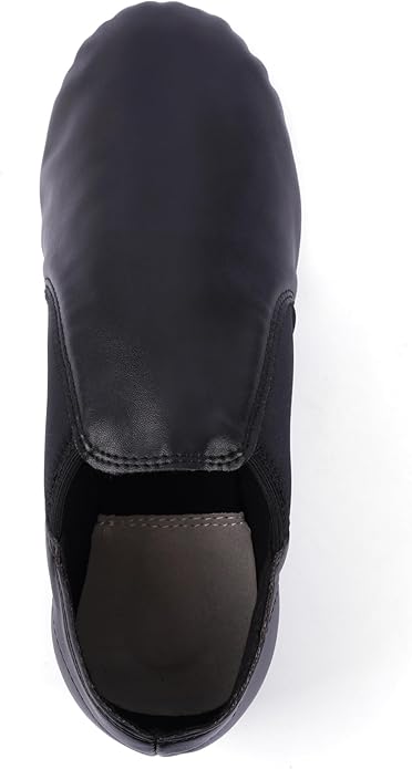 Linodes Unisex 006 PU Leather Upper Slip-on Jazz Shoe for Women and Men's Dance Shoes