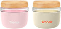 Tronco 24 oz Glass Container with Bamboo Lids, Food Storage Bowls for Soup, Stew & Overnight Oats, Meal Prep, Glass Lunch Bowl Container 100% Leak & Spill Proof, Airtight, BPA-Free- Ideal Gifts, 2Pack