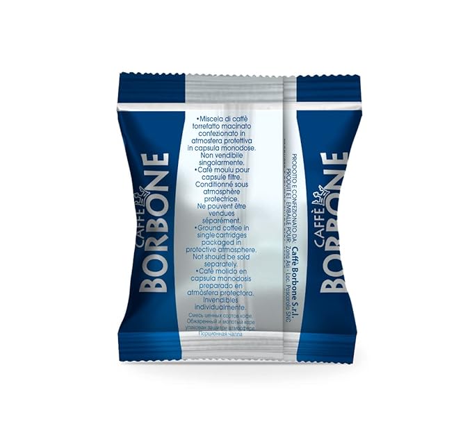 Caffè Borbone Blue Blend Nespresso Compatible Espresso Coffee Pods, 200 Count Espresso Pods