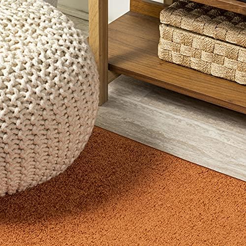 JONATHAN Y Haze Solid Low-Pile Orange 6x9 Oval Indoor Area Rug, Coastal,Bohemian,Minimalist,Classic, Easy-Cleaning for Living Room,Bedroom,Kitchen,Pet Friendly,Non-Shedding (SEU100M-6OV) - Image 5
