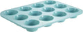 Thickened Silicone Bundt Cake Pan and Moldes Para Gelatinas, Heavy Duty Cake Mold for Baking, BPA Free, Mint Green (Pudding Jelly 12-Cups / 1Pcs) ﻿