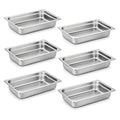 Full Size Hotel Pans 4 Inch Deep Stainless Steel Food Pan - Anti-Jam 6 Pack Steam Table Pan Set for Catering, Buffet Use, Kitchen Prep