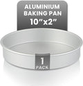 Restaurantware-Met Lux 10 x 2 Inch Straight-Sided Baking Tin, 1 Round Cake Pan - Oven-Ready, Freezable, Anodized Aluminum Round Baking Pan, Greaseproof, For Layer Birthday Cake