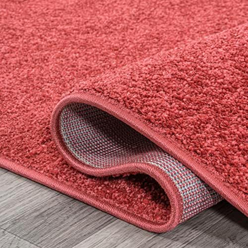 JONATHAN Y Haze Solid Low-Pile Red Indoor Area Rug 5x8, Coastal,Bohemian,Minimalist,Classic, Easy-Cleaning for Living Room,Bedroom,Kitchen,Pet Friendly,Non-Shedding (SEU100E-5) - Image 5
