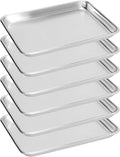 6 Pack Quarter Size Baking Sheet Pan, Aluminum Commercial Cookie Sheet Pan, Durable & Anti-Stick 13”x 10”