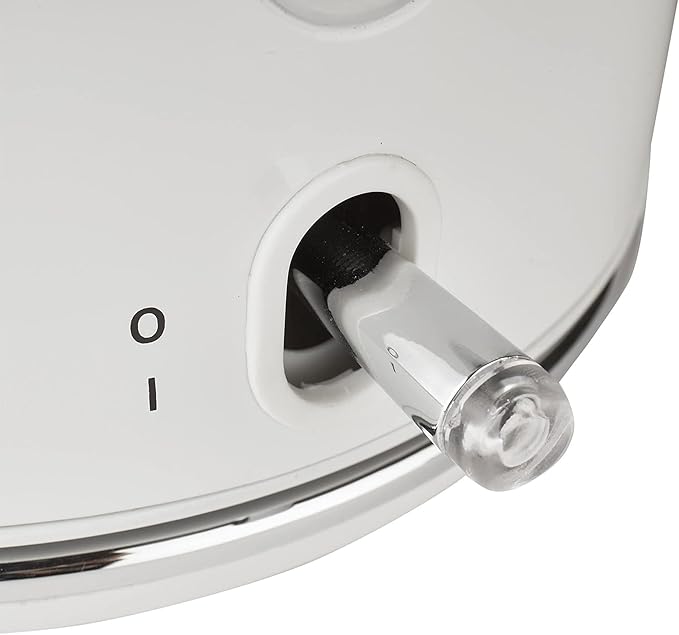 Haden Dorset 1.7 Liter Stainless Steel Electric Kettle, Hot Water Kettle with 360-Degree Base and Auto Shutoff, Ivory & Chrome