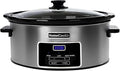 8-Quart Digital Programmable Slow Cooker with Timer - Small Kitchen Appliance for Family Dinners - Serves 10+ People - Heat Settings: Keep Warm, Low and High