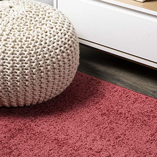 JONATHAN Y Haze Solid Low-Pile Red 9x9 Square Indoor Area Rug, Coastal,Bohemian,Minimalist,Classic, Easy-Cleaning for Living Room,Bedroom,Kitchen,Pet Friendly,Non-Shedding (SEU100E-9SQ) - Image 5