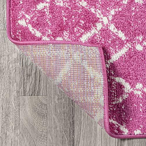 JONATHAN Y Boho Vintage Diamond Fuchsia/Ivory Runner Rug 2X8 ft, Moroccan Hype for Living Room, Bedroom, Kitchen, Office, Easy-Cleaning, High Traffic, Pet-Friendly, Non-Shedding (MOH101G-28) - Image 6