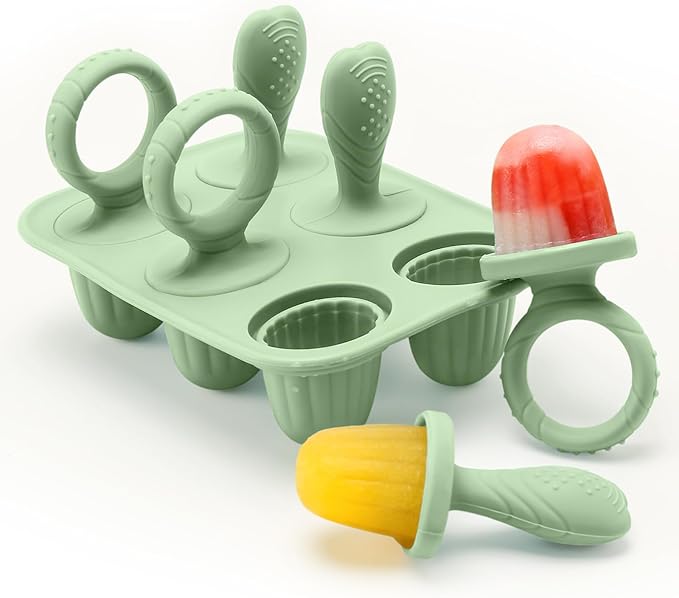 Silicone Toddlers Popsicle Molds with Sticks, Mini Popsicles Molds for Baby Breastmilk Popsicle Molds for Teething Relief, Frozen Treats Maker Popsicle Maker Ice Pop Mold for Babies Kids