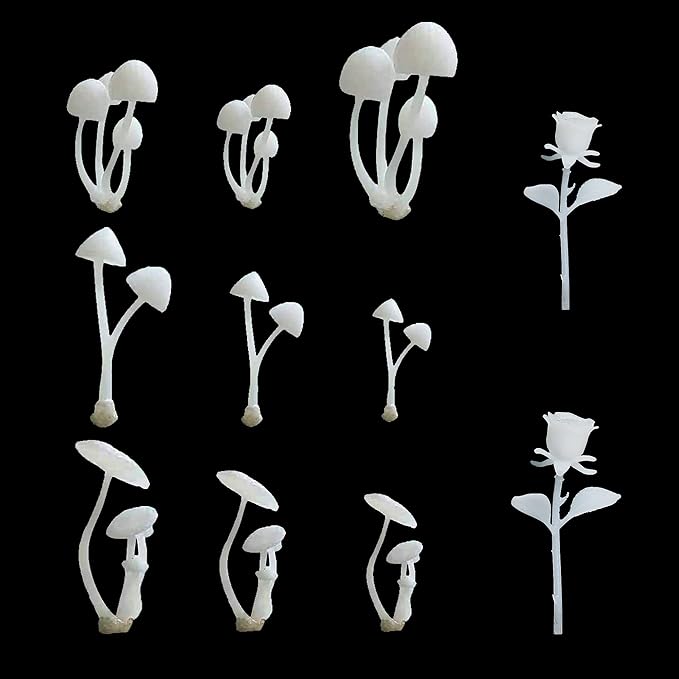 Woohome 11 PCS Jewelry Making Supplies Resin Mould, Mini Mushroom Casting Moulds, 3D Filler Art Craft Supplies Epoxy Moulds for Art Crafts DIY